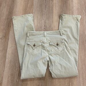 Pure Color Vintage Y2K sage green flare leg pants